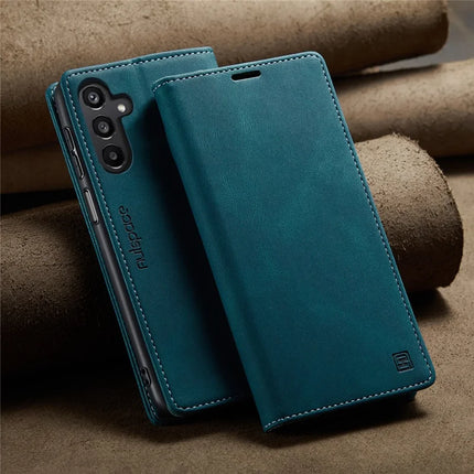 For Samsung Galaxy A16 5G Wallet Case AUTSPACE A01 Leather Stand Cover with RFID Blocking Card Holder