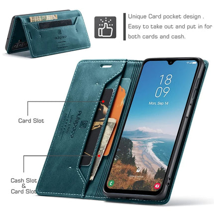 For Samsung Galaxy A16 5G Wallet Case AUTSPACE A01 Leather Stand Cover with RFID Blocking Card Holder