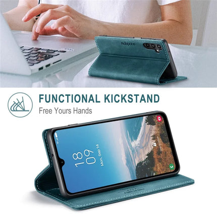 For Samsung Galaxy A16 5G Wallet Case AUTSPACE A01 Leather Stand Cover with RFID Blocking Card Holder