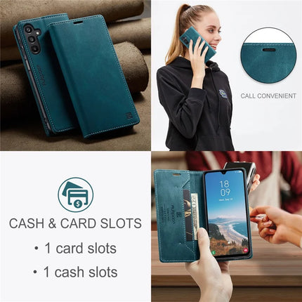 For Samsung Galaxy A16 5G Wallet Case AUTSPACE A01 Leather Stand Cover with RFID Blocking Card Holder