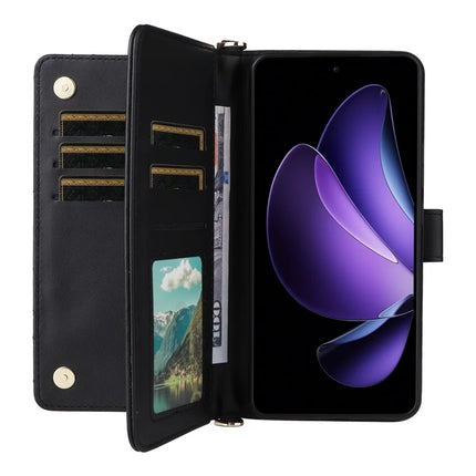 For Oppo Reno13 F 5G / 4G Wallet Case with Shoulder Strap Leather Phone Cover