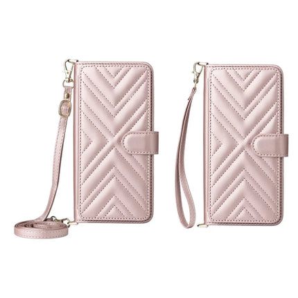 For Oppo Reno13 F 5G / 4G Wallet Case with Shoulder Strap Leather Phone Cover