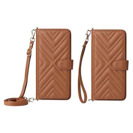 For Oppo Reno13 F 5G / 4G Wallet Case with Shoulder Strap Leather Phone Cover