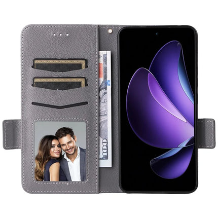 For Oppo Reno13 F 5G / 4G Case Litchi Texture PU Leather Wallet Flip Phone Cover