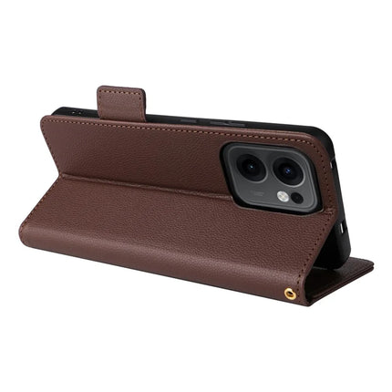 For Oppo Reno13 F 5G / 4G Case Litchi Texture PU Leather Wallet Flip Phone Cover