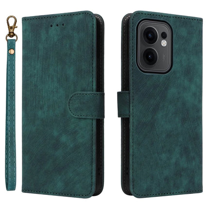 For Oppo Reno13 F 5G / 4G Wallet Case RFID Blocking PU Leather Cover Stand View - Green