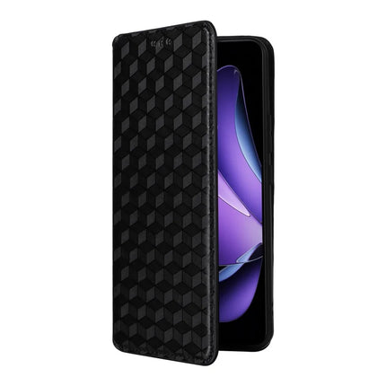 For Oppo Reno13 F 5G / 4G Wallet Case Rhombus Imprinted Leather Phone Cover