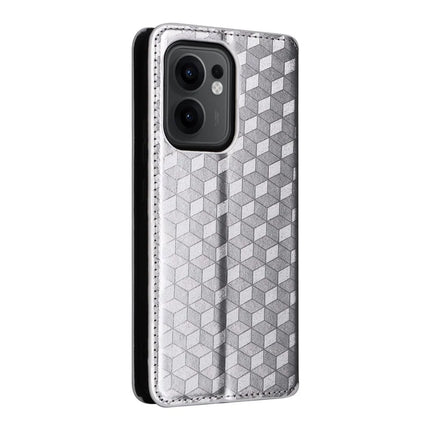 For Oppo Reno13 F 5G / 4G Wallet Case Rhombus Imprinted Leather Phone Cover