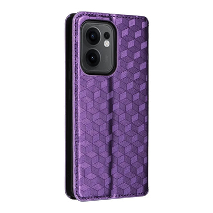 For Oppo Reno13 F 5G / 4G Wallet Case Rhombus Imprinted Leather Phone Cover
