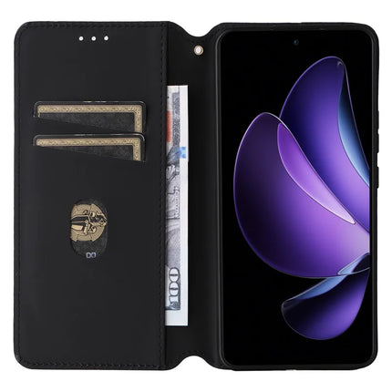 For Oppo Reno13 F 5G / 4G Wallet Case Rhombus Imprinted Leather Phone Cover