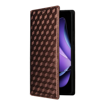 For Oppo Reno13 F 5G / 4G Wallet Case Rhombus Imprinted Leather Phone Cover