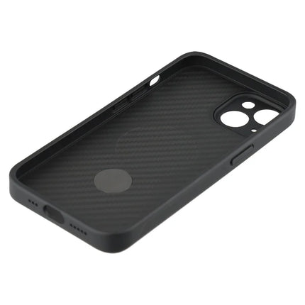 For iPhone 13 Case Compatible with MagSafe Kickstand TPU + PC Phone Cover Carbon Fiber Texture