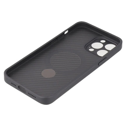 For iPhone 13 Pro Max Case Compatible with MagSafe Kickstand TPU + PC Phone Cover Carbon Fiber Texture
