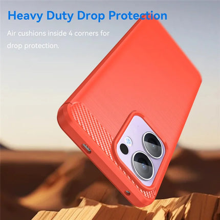 For Oppo Reno13 F 5G Case Protective Phone Cover Carbon Fiber Texture Brushed