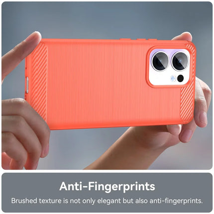 For Oppo Reno13 F 5G Case Protective Phone Cover Carbon Fiber Texture Brushed