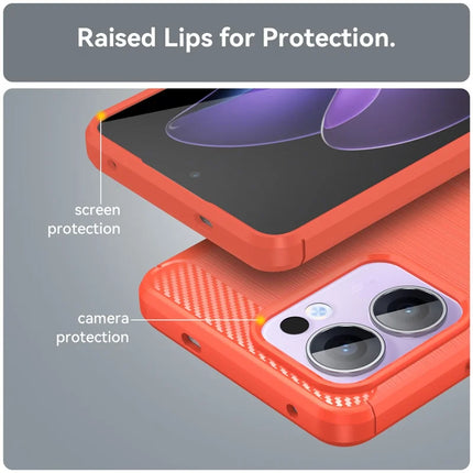 For Oppo Reno13 F 5G Case Protective Phone Cover Carbon Fiber Texture Brushed