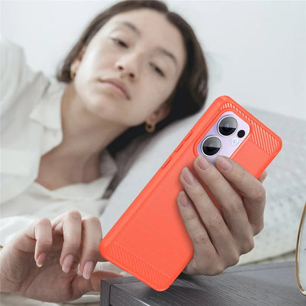For Oppo Reno13 F 5G Case Protective Phone Cover Carbon Fiber Texture Brushed