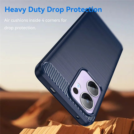 For Oppo Reno13 F 5G Case Protective Phone Cover Carbon Fiber Texture Brushed