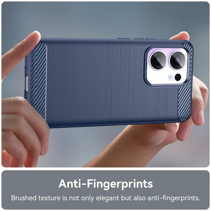 For Oppo Reno13 F 5G Case Protective Phone Cover Carbon Fiber Texture Brushed