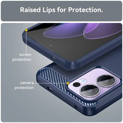 For Oppo Reno13 F 5G Case Protective Phone Cover Carbon Fiber Texture Brushed