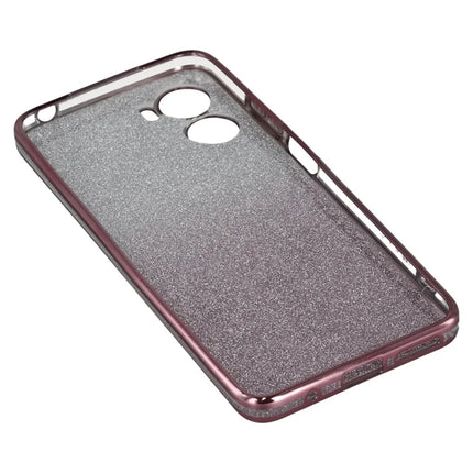 KADEM For Motorola Moto G05 4G  /  E15 4G Case Ring Kickstand TPU Flowers Phone Cover Gradient Glitter