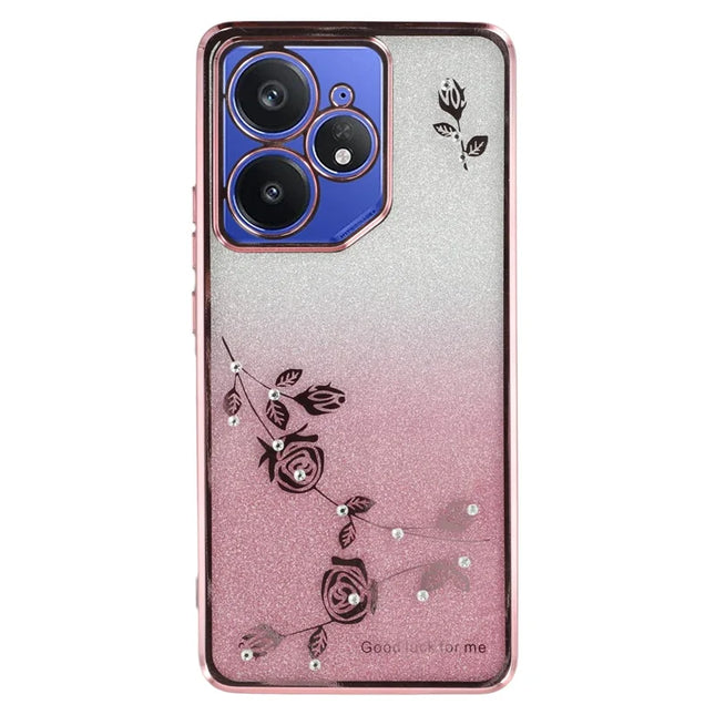 KADEM For Realme Neo7 5G Case Flower TPU Flexible Gradient Phone Cover - Rose Gold