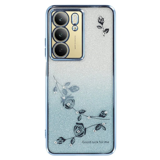 KADEM For Realme C75 Case Flower TPU Flexible Gradient Phone Cover - Blue