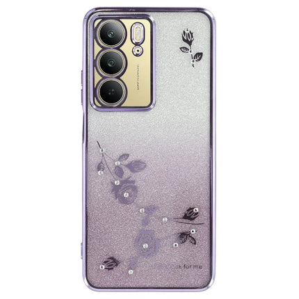 KADEM For Realme C75 Case Flower TPU Flexible Gradient Phone Cover - Purple