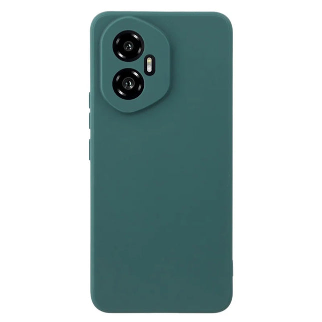 For Honor 300 Case Precise Cutouts Straight Edge TPU Shockproof Phone Cover - Army Green
