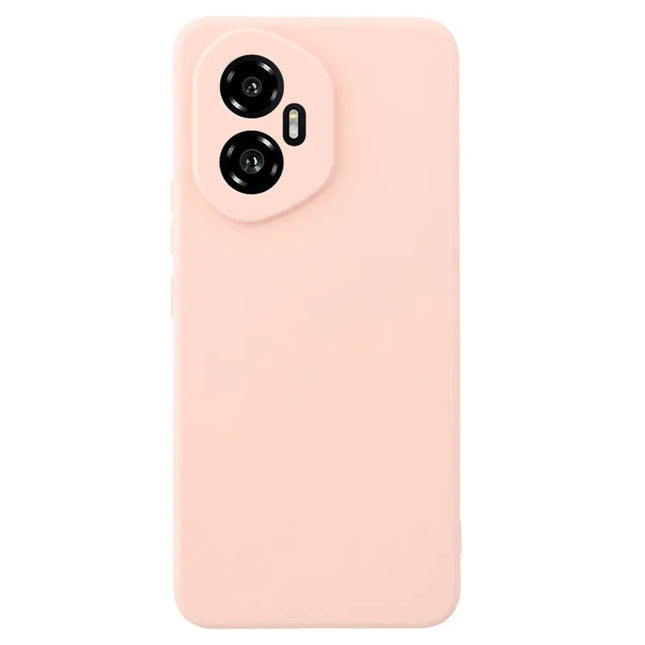 For Honor 300 Case Precise Cutouts Straight Edge TPU Shockproof Phone Cover - Pink