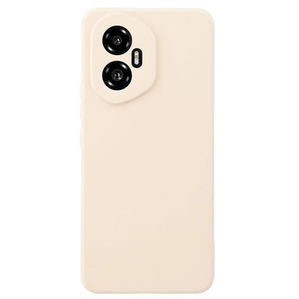 For Honor 300 Case Precise Cutouts Straight Edge TPU Shockproof Phone Cover - White