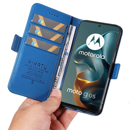 For Motorola Moto G05 4G Wallet Phone Case YIKATU YK-003 Leather Stand Cover