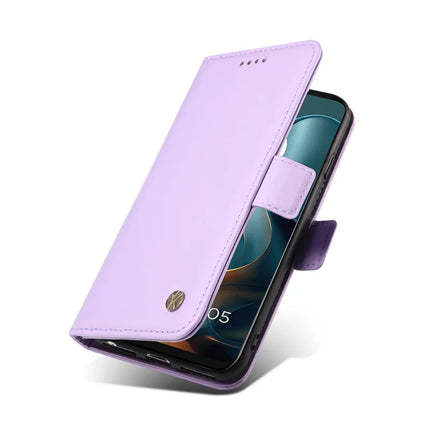For Motorola Moto G15 4G Wallet Phone Case YIKATU YK-003 Leather Stand Cover -  Light Purple