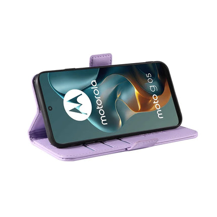 For Motorola Moto G15 4G Wallet Phone Case YIKATU YK-003 Leather Stand Cover -  Light Purple