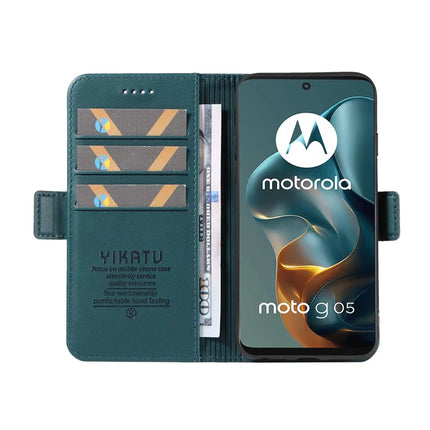 For Motorola Moto G15 4G Wallet Phone Case YIKATU YK-003 Leather Stand Cover