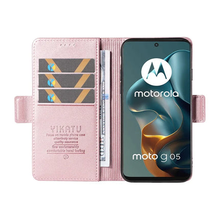 For Motorola Moto G15 4G Wallet Phone Case YIKATU YK-003 Leather Stand Cover