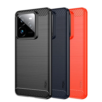 For Realme GT 7 Pro 5G Back Cover MOFI Brushed Texture Carbon Fiber Soft TPU Case