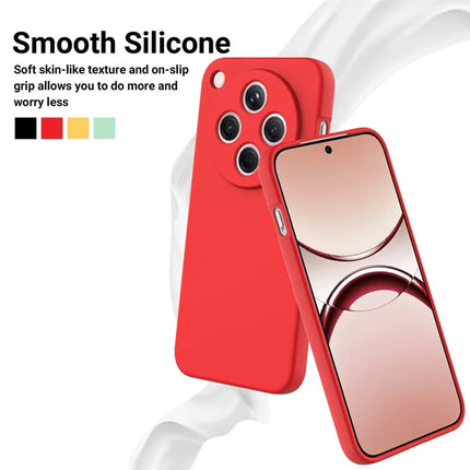 For Oppo Find X8 5G Liquid Silicone Case Phone Back Cover with Hand Strap