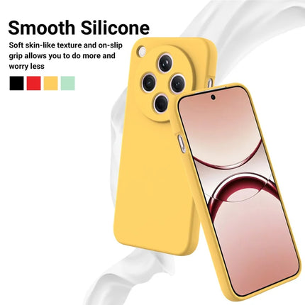 For Oppo Find X8 5G Liquid Silicone Case Phone Back Cover with Hand Strap
