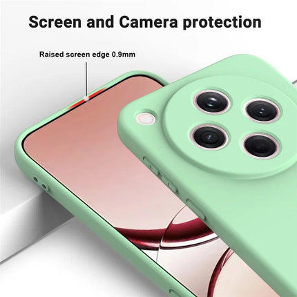 For Oppo Find X8 5G Liquid Silicone Case Phone Back Cover with Hand Strap