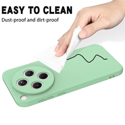 For Oppo Find X8 5G Liquid Silicone Case Phone Back Cover with Hand Strap