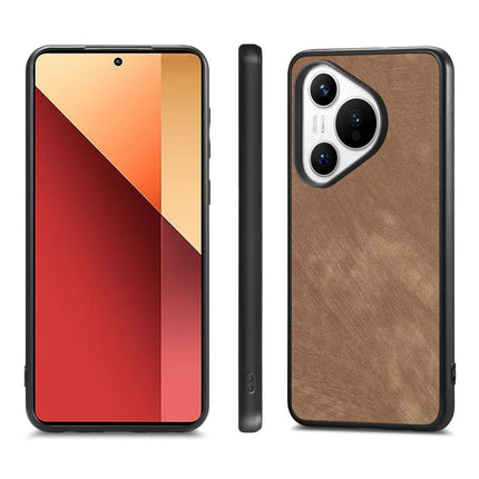 For Huawei Pura 70 Case Shockproof Slim Retro Leather Phone Back Cover
