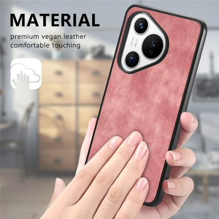 For Huawei Pura 70 Case Shockproof Slim Retro Leather Phone Back Cover