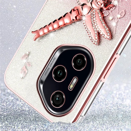 KADEM For Honor 300 Pro Case Dragonfly Kickstand TPU Flowers Glitter Phone Cover