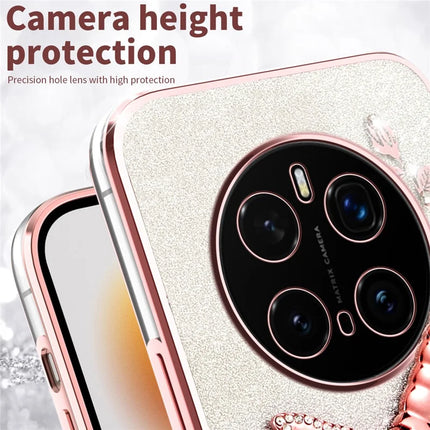KADEM For Honor Magic7 Pro 5G Case Dragonfly Kickstand TPU Flowers Glitter Phone Cover