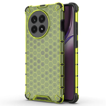 Phone Case For OnePlus 13R 5G  /  Ace 5 5G  /  Ace 5 Pro 5G Honeycomb Shape PC + TPU Cover - Green