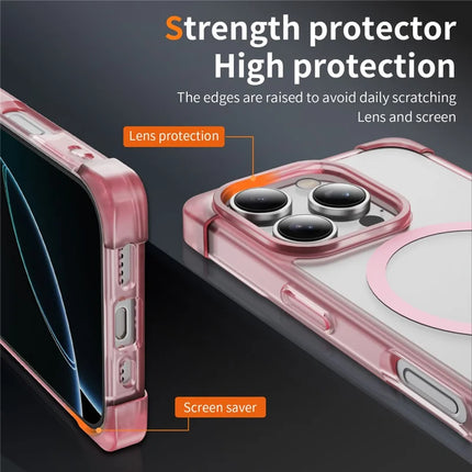 For iPhone 16 Pro Max Case Compatible with MagSafe Reinforced Corners TPU + Acrylic Back Cover
