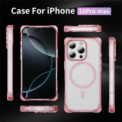 For iPhone 16 Pro Max Case Compatible with MagSafe Reinforced Corners TPU + Acrylic Back Cover