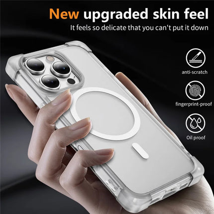 For iPhone 16 Pro Max Case Compatible with MagSafe Reinforced Corners TPU + Acrylic Back Cover