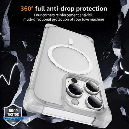 For iPhone 16 Pro Max Case Compatible with MagSafe Reinforced Corners TPU + Acrylic Back Cover